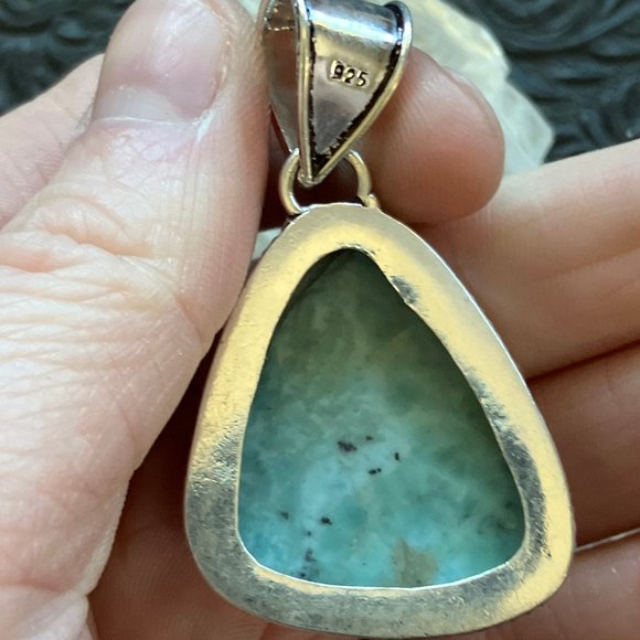 Natural Larimar Stone Jewelry Crystal Pendant - Picture 5 of 7